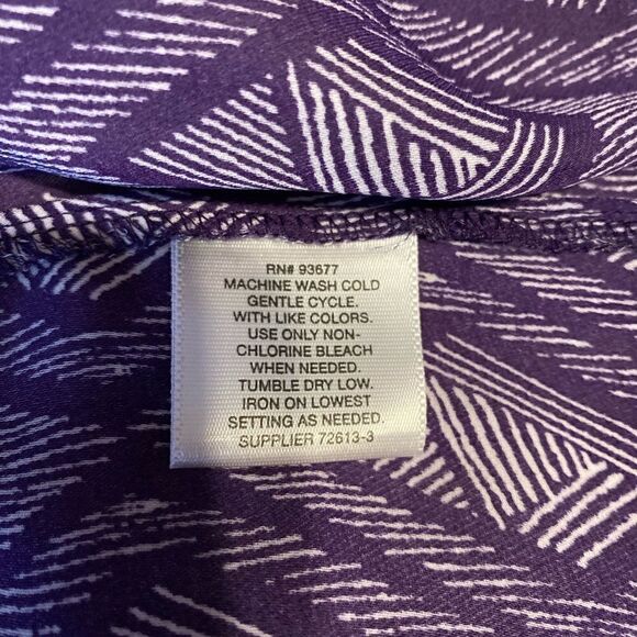 Liz Claiborne L/XL Purple & White Women’s Sheer Cover Up/Shawl - Picture 3 of 4